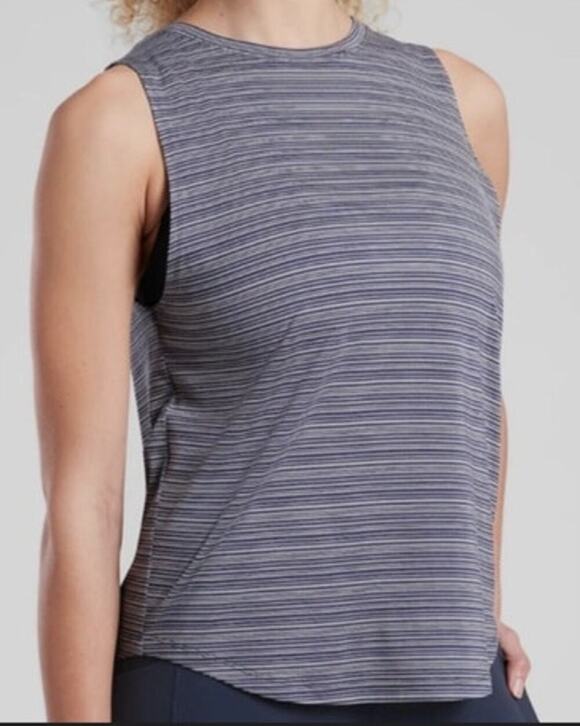 Athleta Tops - Athleta Womens Cloudlight Stripe Muscle Tank Top Size XL